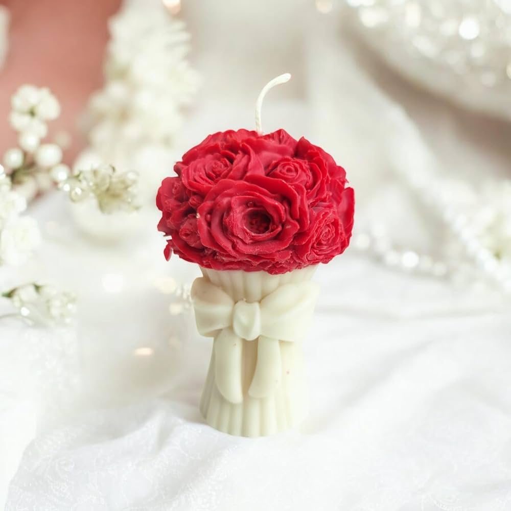 Crimson Reverie | Rose Bouquet - Candles By Midnight