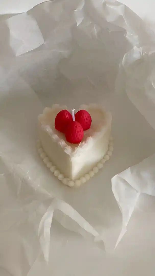 Heart Cake Candle - Candles By Midnight