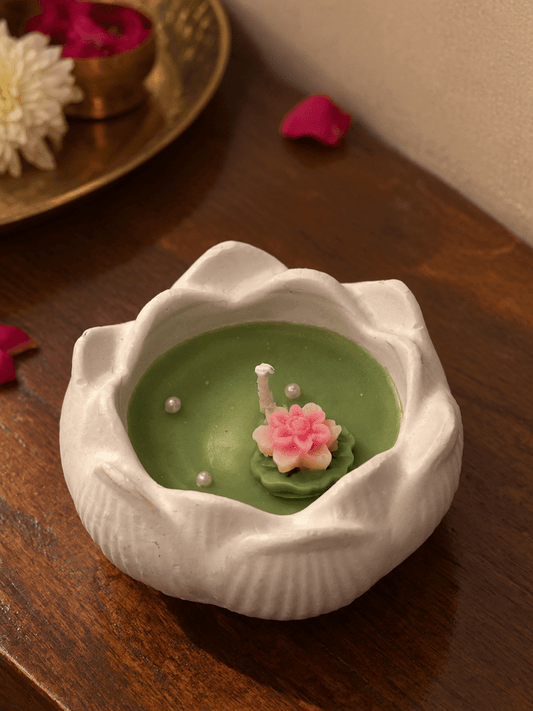 Lotus Bloom Ceramic Candle - Pack of 4 - Candles By Midnight