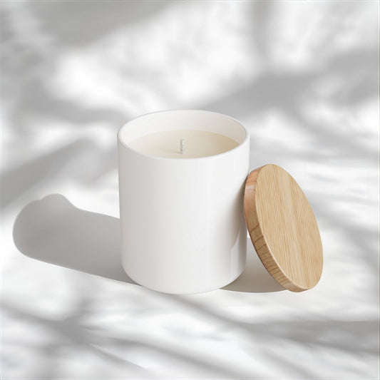 Wooden Lid Jar — Soy Wax Candle for Diwali & Puja Gifting - Candles By Midnight