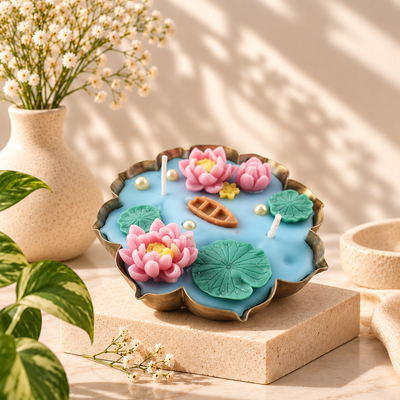 Lotus Pond Urli — Soy Wax Candle for Wedding Favours