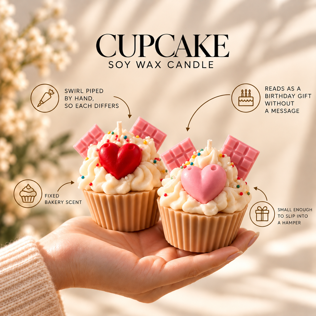 Cupcake — Soy Wax Dessert Candle for Rakhi Gifting