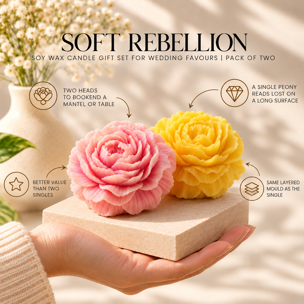Soft Rebellion — Soy Wax Candle Gift Set for Wedding Favours | Pack of Two