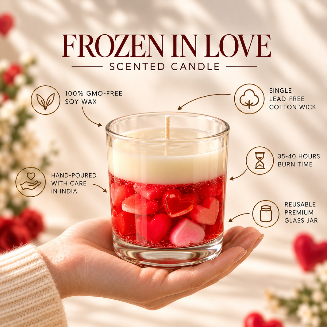 Frozen in Love Candle Jar — Soy Wax Candle for Romantic Gifting