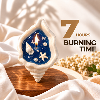 Conch Shell — Soy Wax Sculpted Candle for Diwali & Puja Gifting
