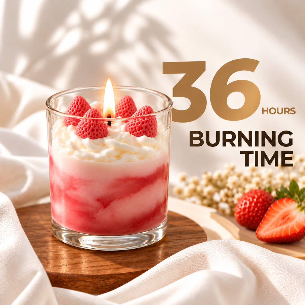 Strawberry Shortcake — Soy Wax Jar Candle for Housewarming Gifts