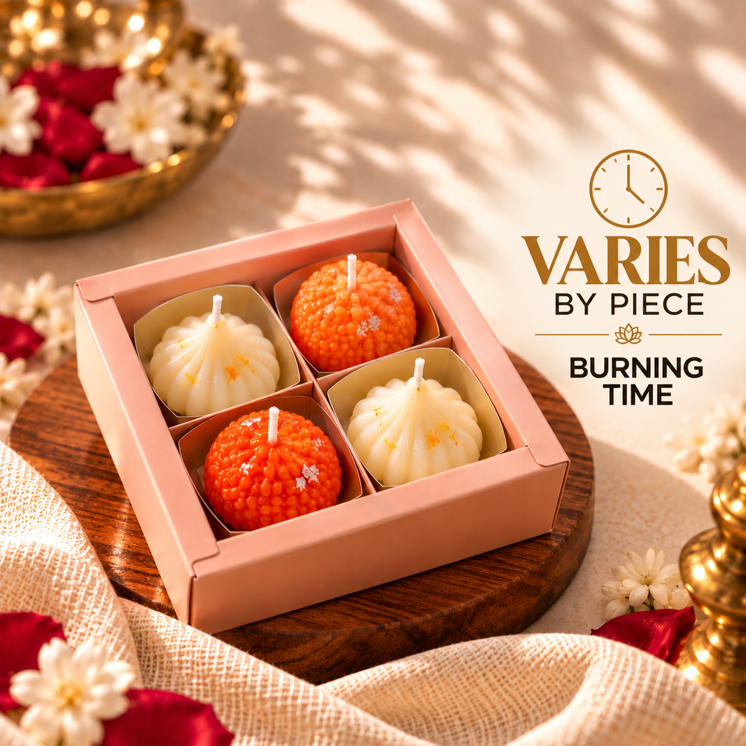 Laddu & Modak Combo — Soy Wax Candle Gift Set for Rakhi Gifting