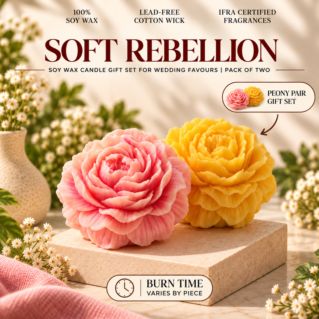 Soft Rebellion — Soy Wax Candle Gift Set for Wedding Favours | Pack of Two