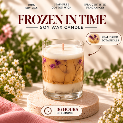 Frozen in Time Candle Jar — Soy Wax Candle for Housewarming Gifts