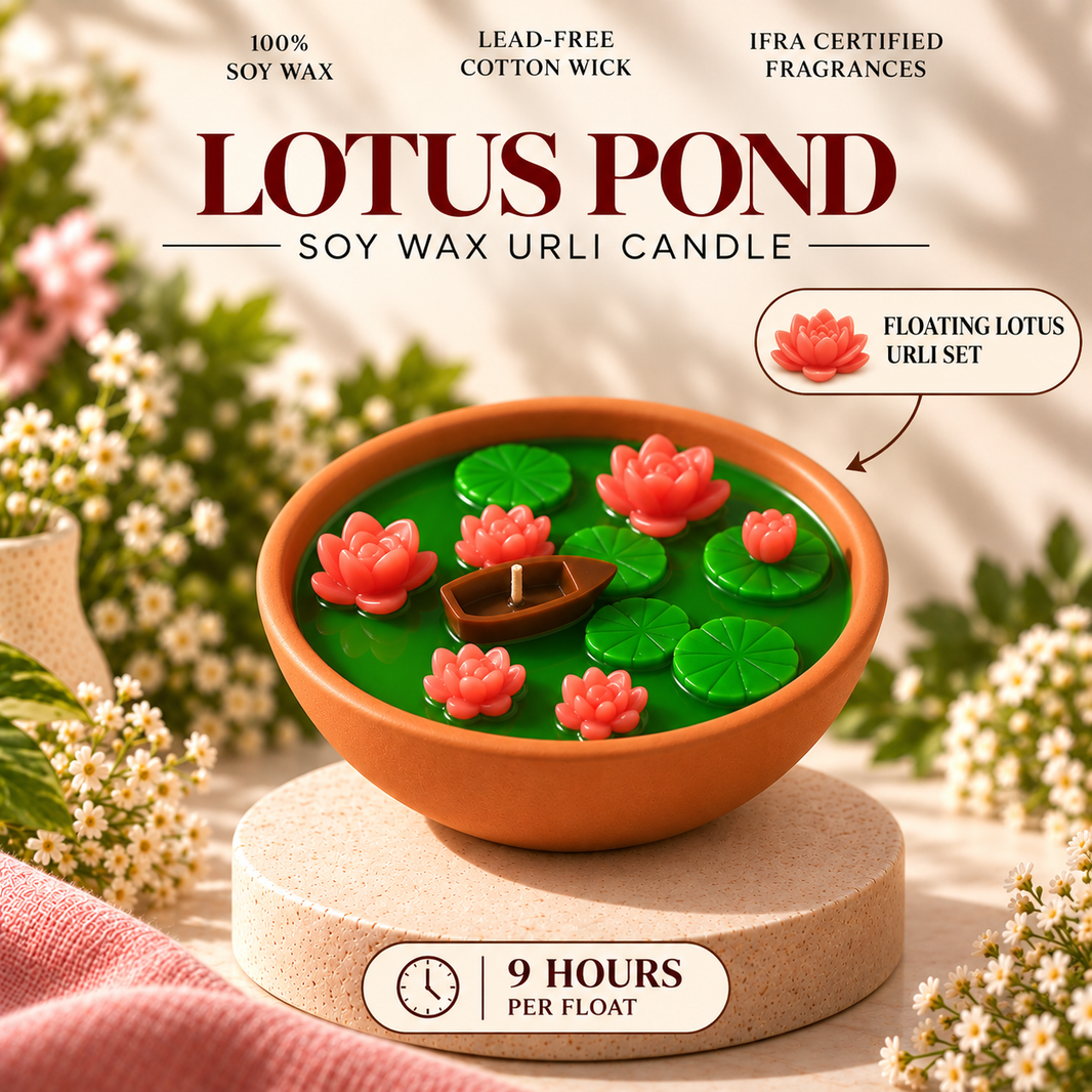 Lotus Pond — Soy Wax Urli Candle for Wedding Favours