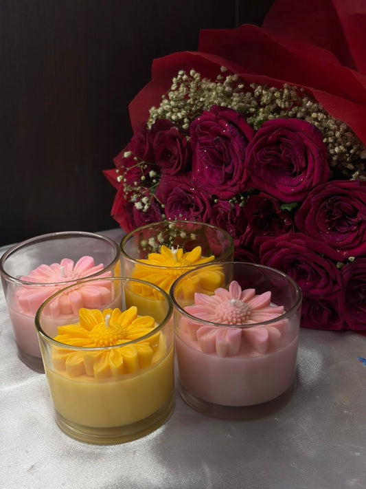 Daisy Candle Jar — Soy Wax Candle for Housewarming Gifts - Candles By Midnight
