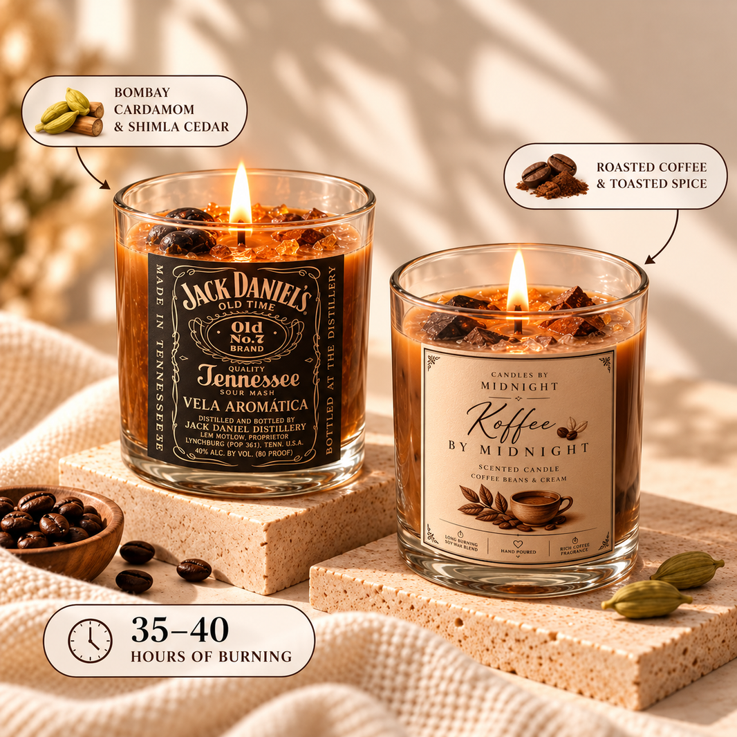 Jack & Iced Kofee Candle Duo – Gift Set of 2