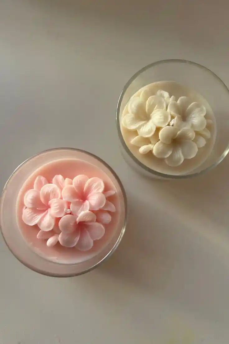 Flower Candle Jar - Candles By Midnight