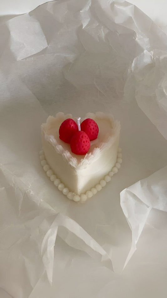 Heart Cake Candle - Candles By Midnight