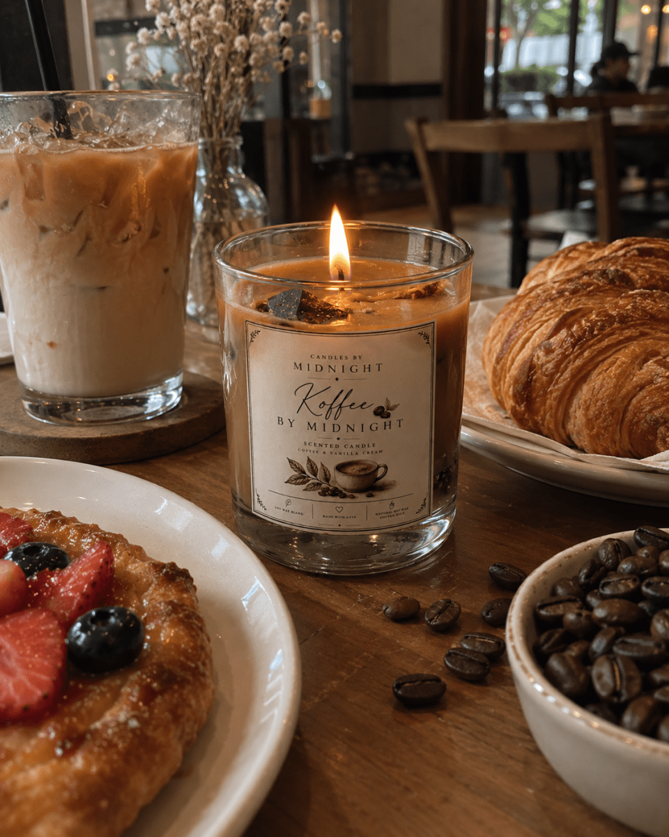 Iced Latte — Soy Wax Dessert Candle for Rakhi Gifting - Candles By Midnight