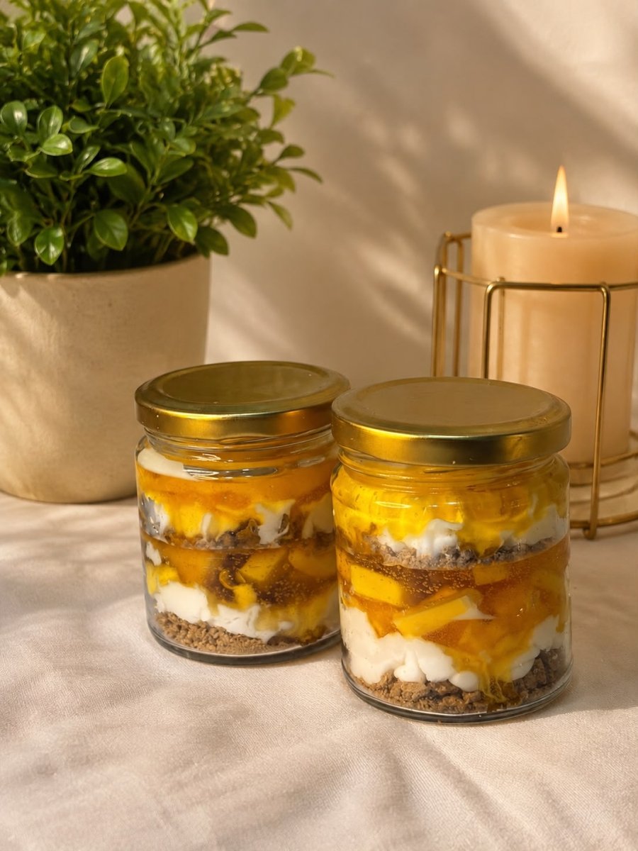 Mango Dessert Jar Candle - Candles By Midnight