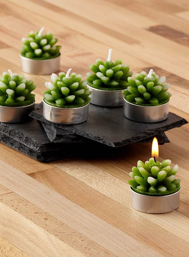 Plant Tea light Candle — Soy Wax Tealight Candles for Wedding Favours | Pack of 8 - Candles By Midnight