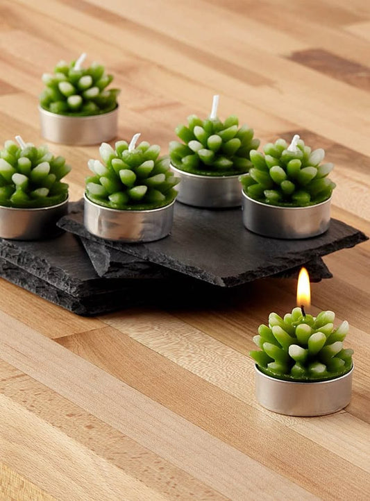 Plant Tea light Candle — Soy Wax Tealight Candles for Wedding Favours | Pack of 8 - Candles By Midnight
