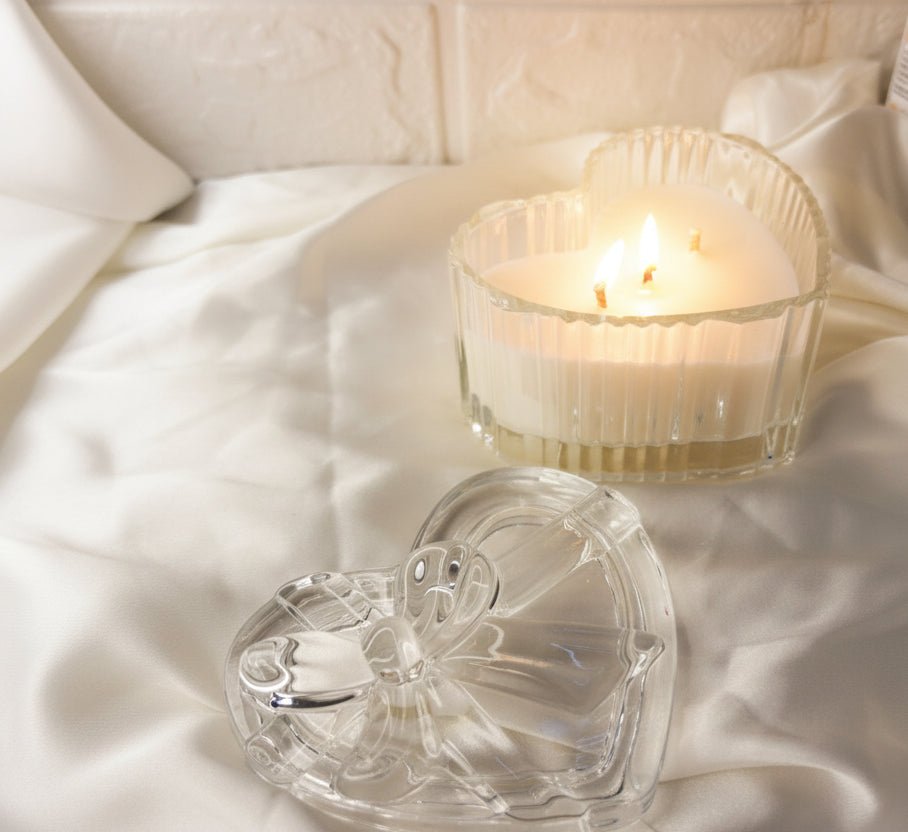 Secret Message Candle Jar Heart - Candles By Midnight