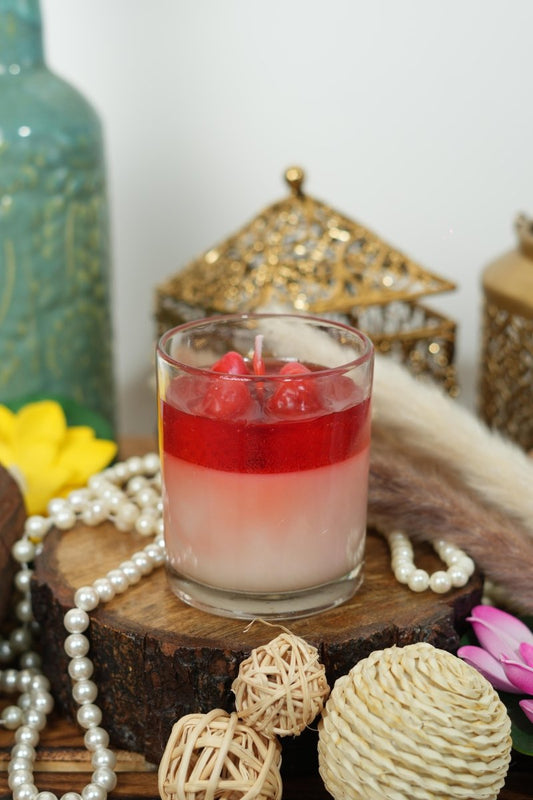 Strawberry Glaze Candle Jar | Strawberry Gel Candle - Candles By Midnight