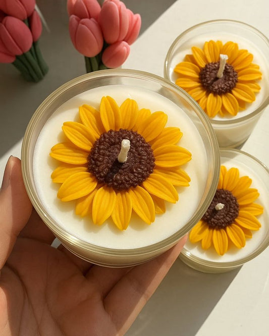 Sunflower Candle Jar - Candles By Midnight