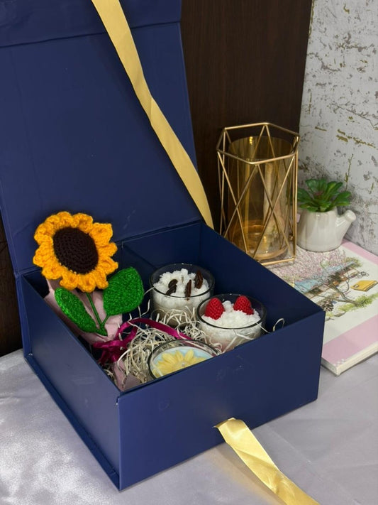 Sunflower Hamper — Soy Wax Candle Gift Set for Anniversary Gifts - Candles By Midnight
