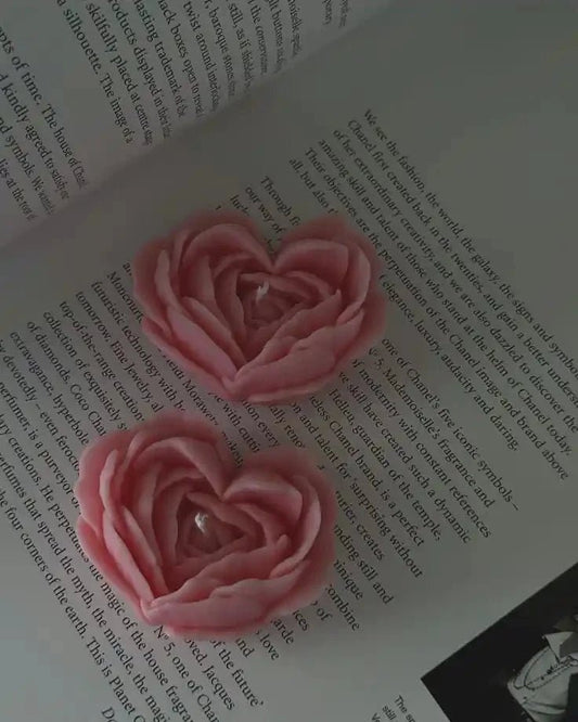 The Romance Box — Heart & Rose Candle Set - Candles By Midnight
